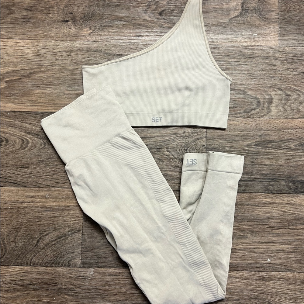 SET ACTIVE SET - sculptflex one shoulder bra & leggings